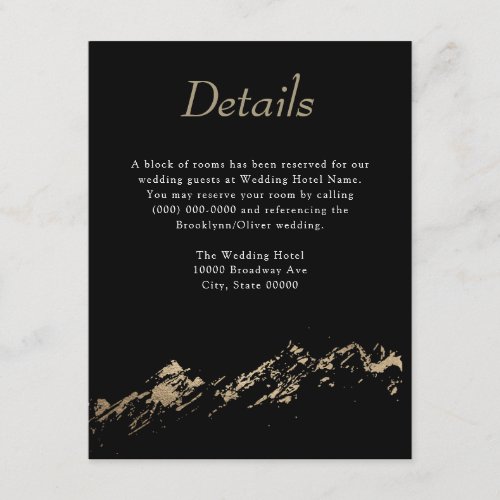 Abstract Mountains Minimal Black Details Enclosure Card