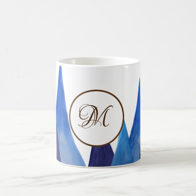 Abstract Mountains Monogram mug (Center)