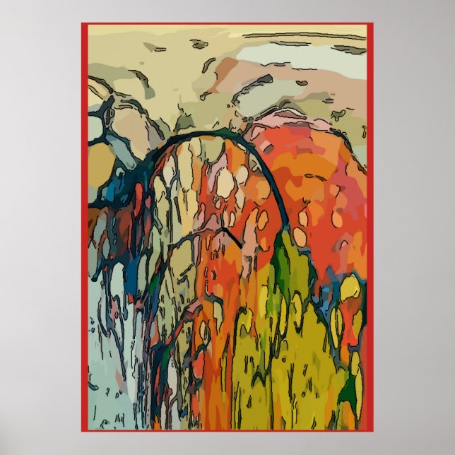 Abstract Mountains Poster (Front)