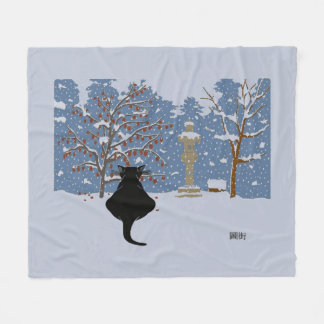 Abstract  Mountains with snow Fleece Blanket