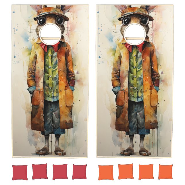 Abstract Mouse Dressed In Clothing Cornhole Set (Set)