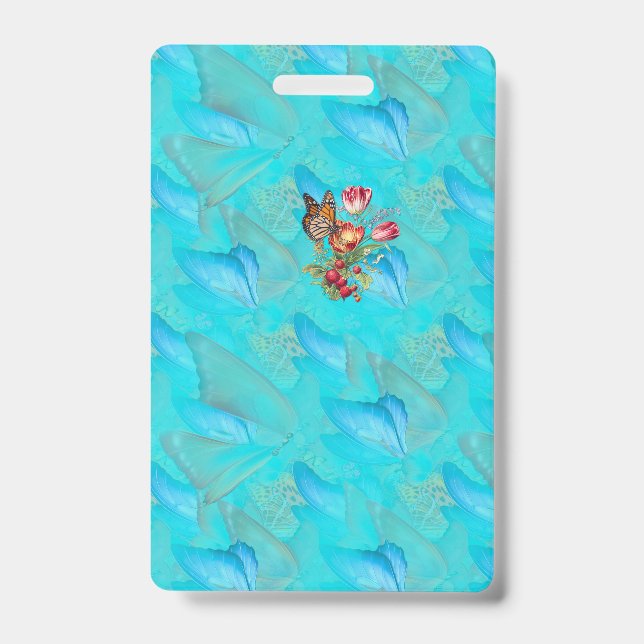 Abstract Moving Butterflies Badge (Front)