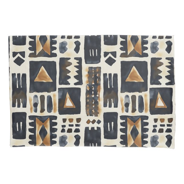 Abstract Mud Cloth Pattern Pillow Case (Front)