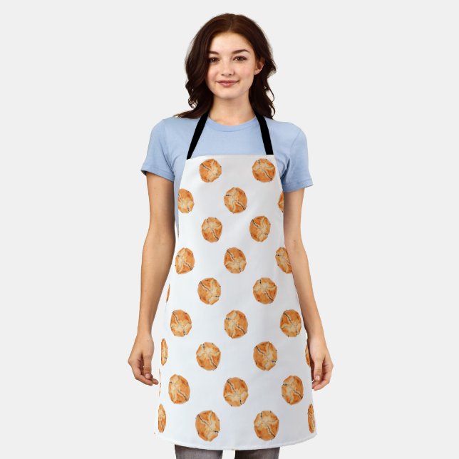 Abstract muffin pattern apron (Worn)