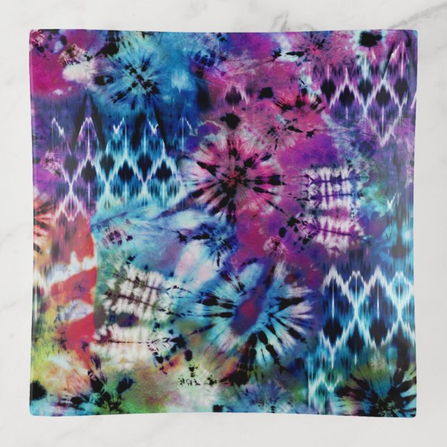 Abstract Multi-color Trinket Tray (Front)