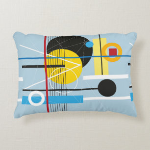 Abstract multi-colored background of geometric obj accent pillow