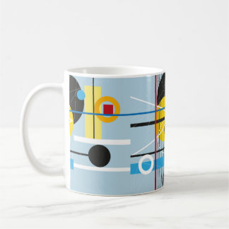 Abstract multi-colored background of geometric obj coffee mug