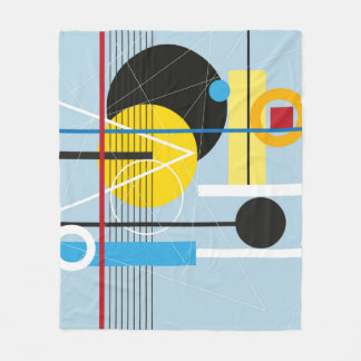 Abstract multi-colored background of geometric obj fleece blanket