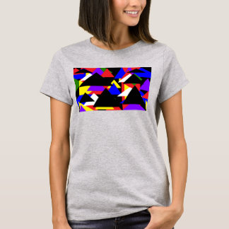 Abstract Multi-Colored Basic Shirt