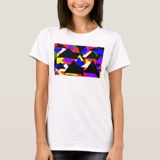 Abstract Multi-Colored Basic Tank Top  (White)