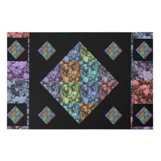 Abstract Multi-Colored Floral Canvas Art