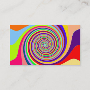 Abstract Multi-colored Swirl Business Card