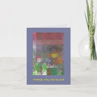 ABSTRACT MULTI-COLORED THANK YOU CARD