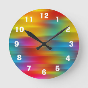 Abstract Multi-coloured Straws Acrylic wall clock