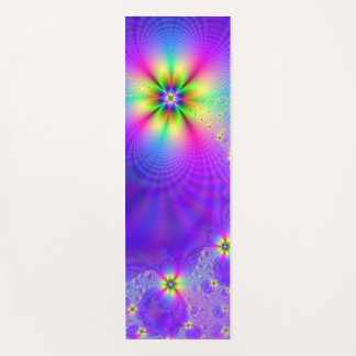 Abstract multi flower fantasy yoga mat