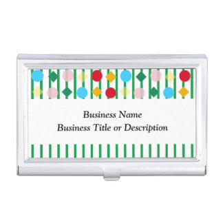 Abstract Multicolor Design with Lines and Geometry Business Card Case