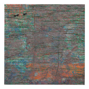 Abstract multicolor grunge background with abstrac faux canvas print