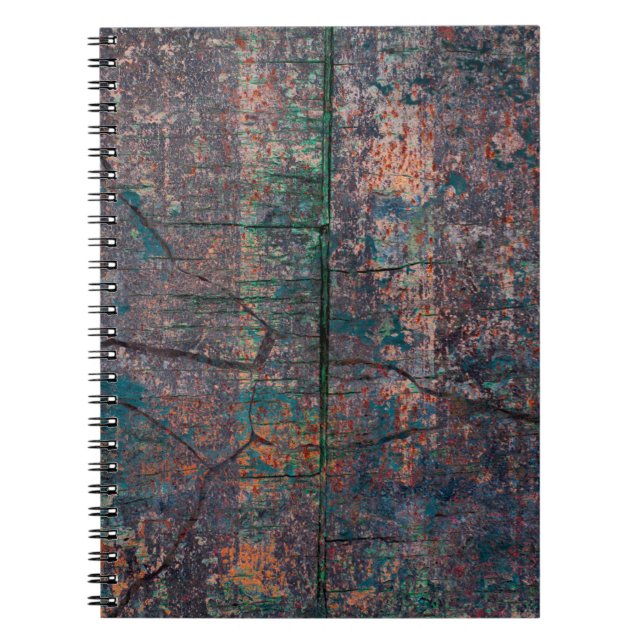 Abstract multicolor grunge background with abstrac notebook (Front)