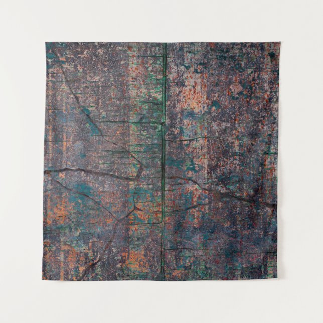 Abstract multicolor grunge background with abstrac tapestry (Front)