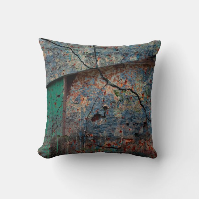 Abstract multicolor grunge background with abstrac throw pillow (Front)