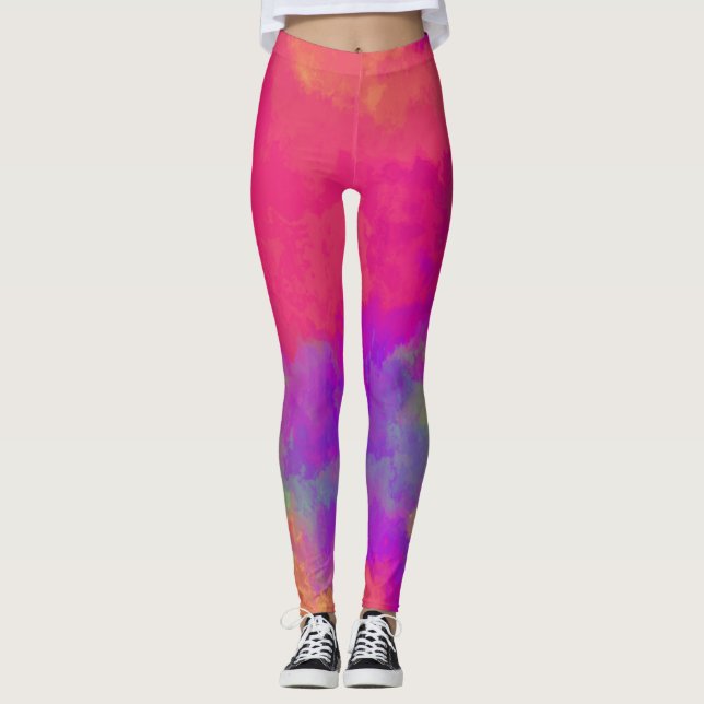 Abstract Multicolor Leggings (Front)