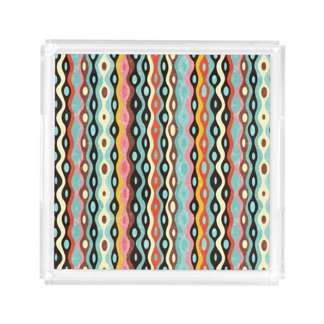 Abstract multicolor pattern acrylic tray (Front)