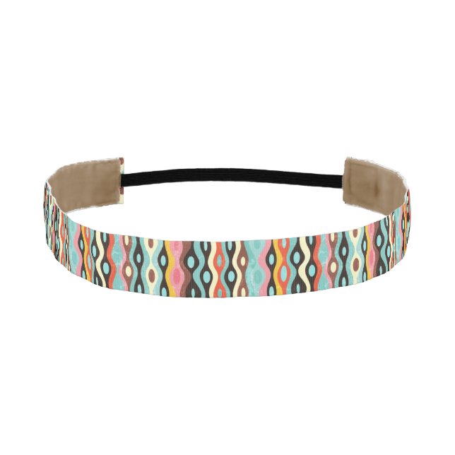 Abstract multicolor pattern athletic headband (Front)