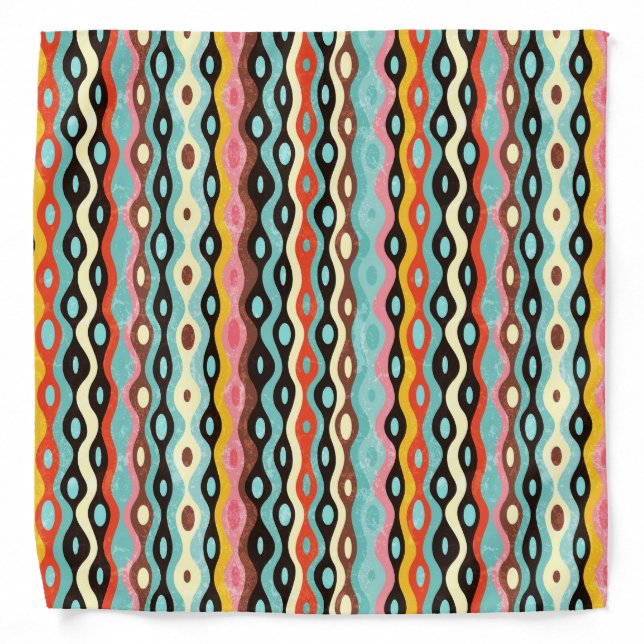 Abstract multicolor pattern bandana (Front)