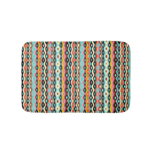 Abstract multicolor pattern bathroom mat