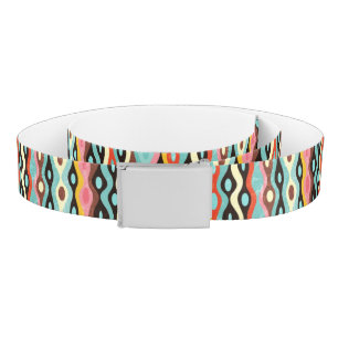 Abstract multicolor pattern belt