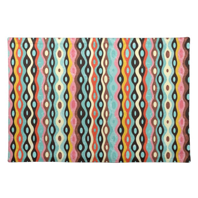 Abstract multicolor pattern cloth placemat (Front)
