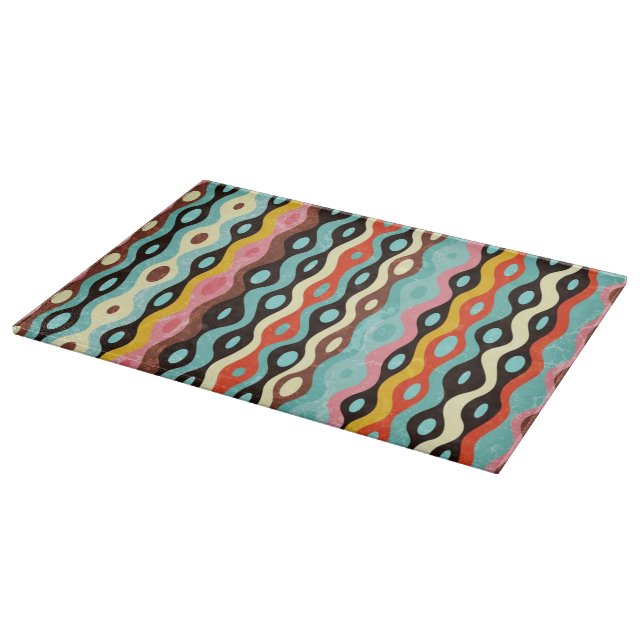 Abstract multicolor pattern cutting board (Corner)