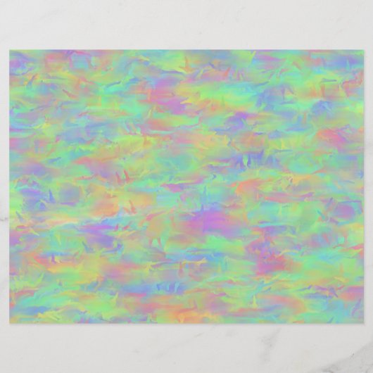 Abstract Multicolor Pattern Flat Paper Sheets (Back)