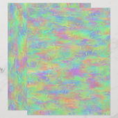 Abstract Multicolor Pattern Flat Paper Sheets (Front/Back)