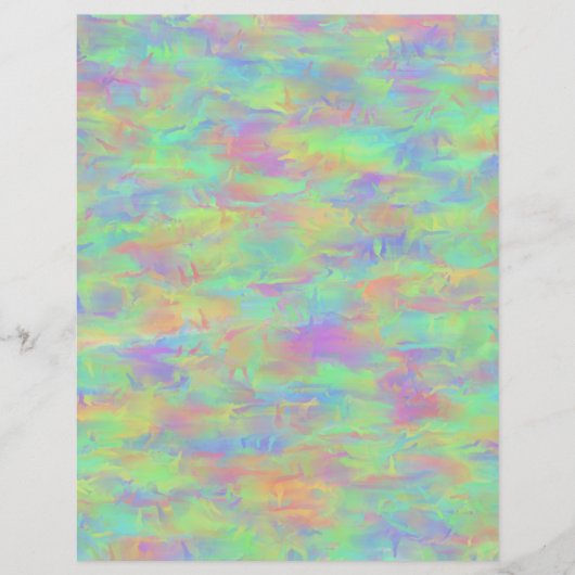 Abstract Multicolor Pattern Flat Paper Sheets (Front)