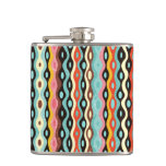 Abstract multicolor pattern hip flask