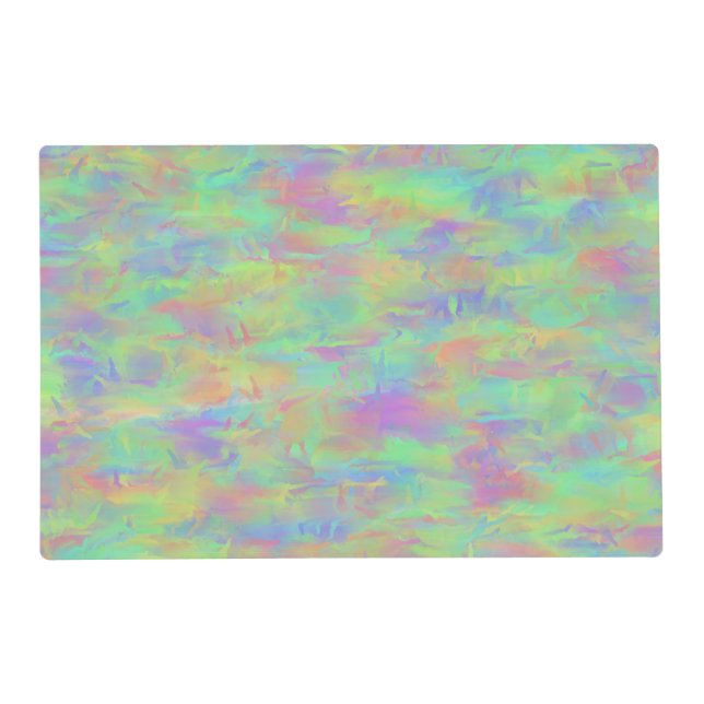 Abstract Multicolor Pattern Laminated Placemat (Front)