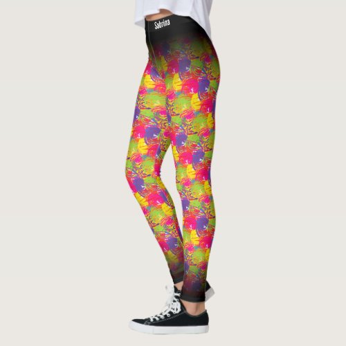 Abstract MultiColor Pattern Leggings