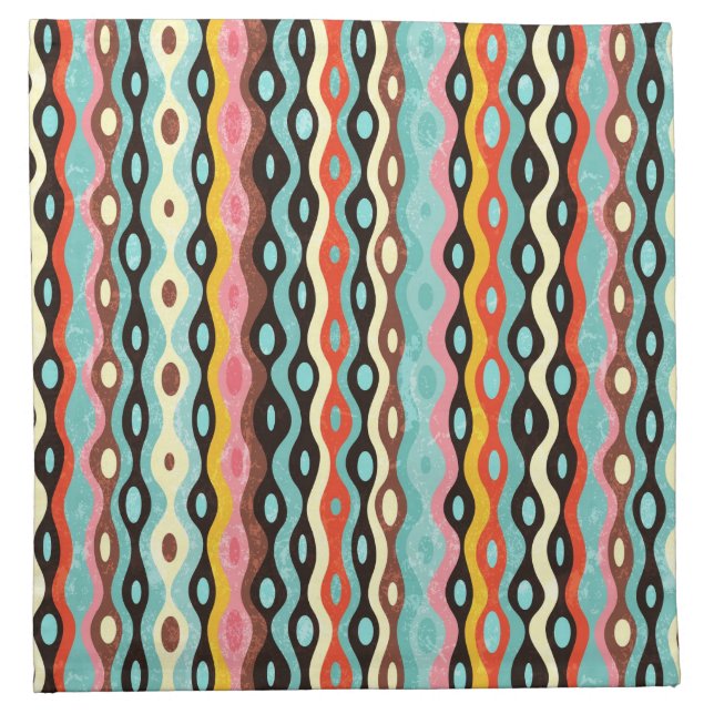 Abstract multicolor pattern napkin (Front)