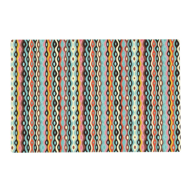 Abstract multicolor pattern placemat (Front)