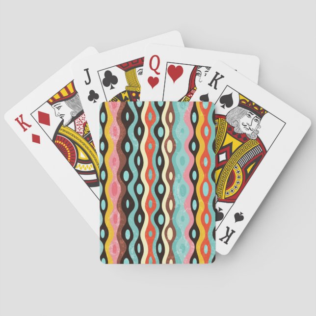 Abstract multicolor pattern poker cards (Back)