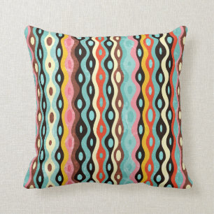 Abstract multicolor pattern throw pillow