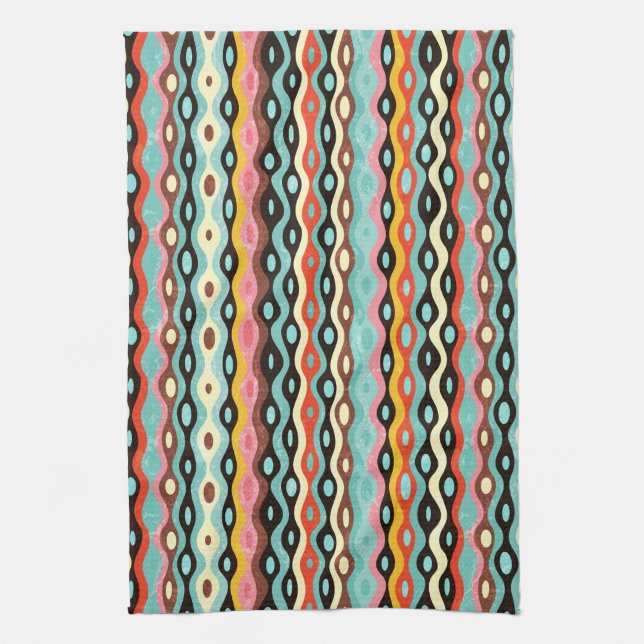 Abstract multicolor pattern towel (Vertical)
