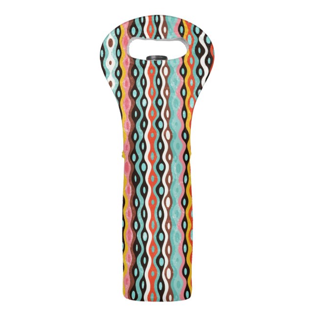 Abstract multicolor pattern wine bag (Front)