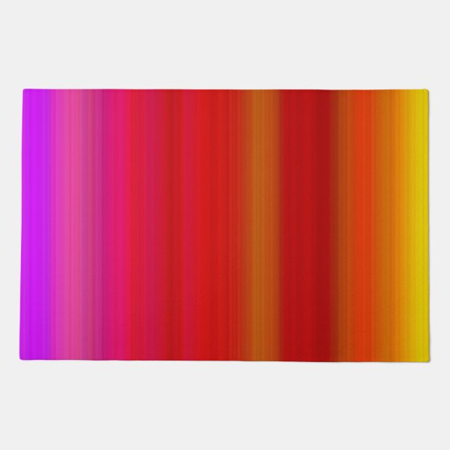 Abstract Multicolor Stripes Doormat (Front)
