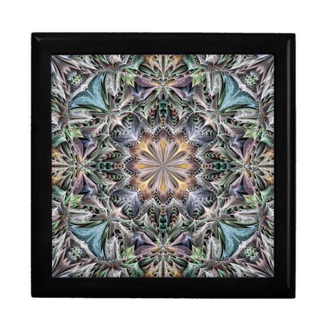 Abstract Multicolor Succulent Garden Rosette Gift Box (Front)