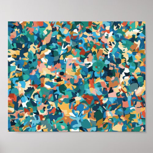 Abstract Multicolored Art in Shirt and Home Decor