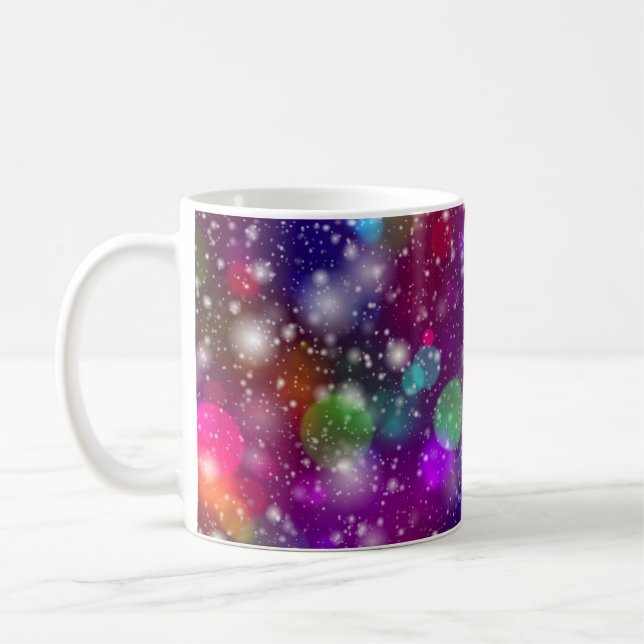 Abstract Multicolored Bokeh Background-25363 Coffee Mug (Left)