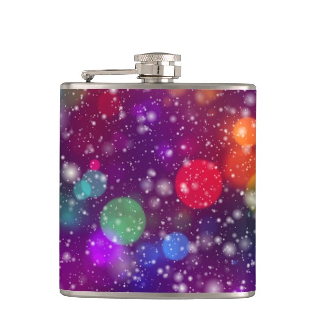 Abstract Multicolored Bokeh Background-25363 Flask (Front)