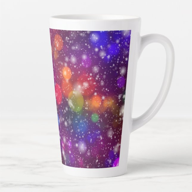 Abstract Multicolored Bokeh Background-25363 Latte Mug (Right)